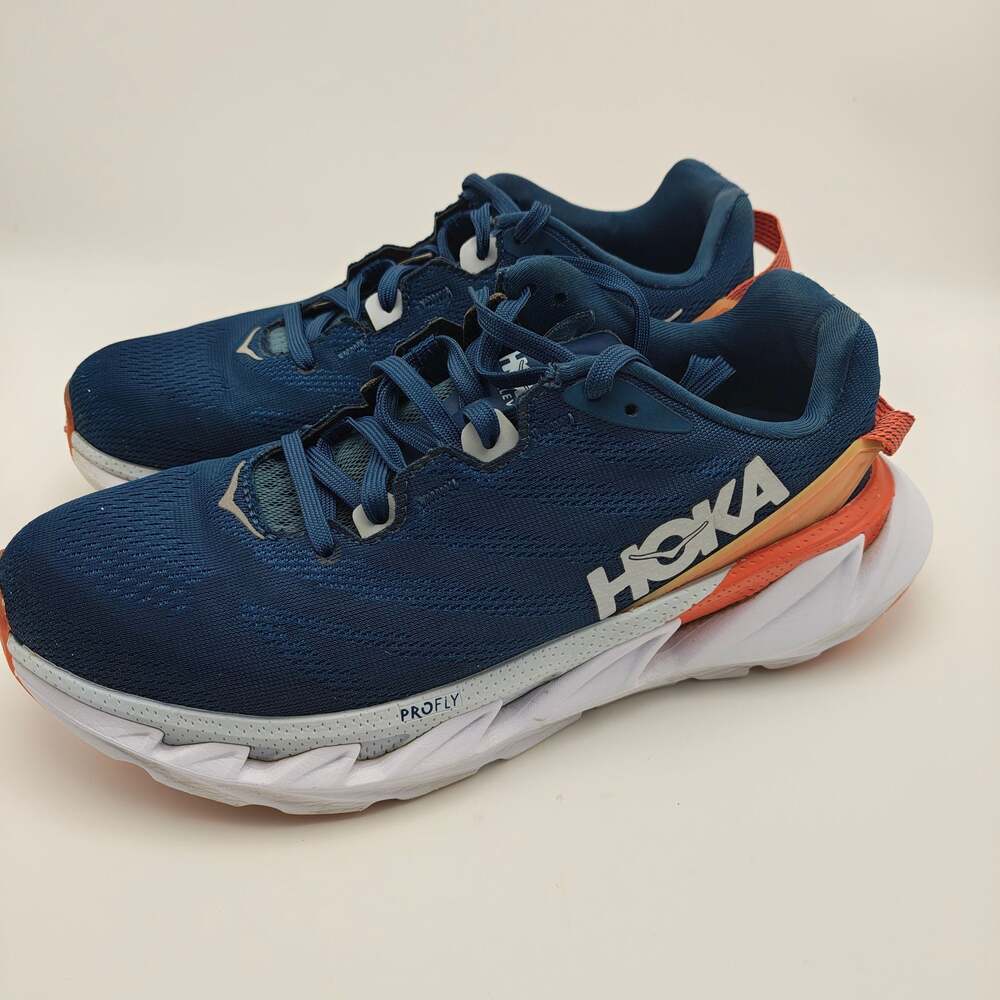 Hoka One One Elevon 2 Women Size 7 Blue Orange Running Shoes Sneaker 1106478